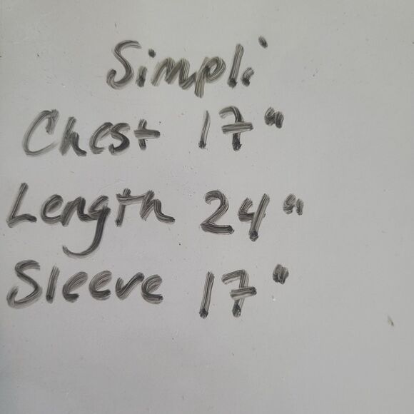 Simpli Made in Canada 3/4 Sleeve Stretch Top Women's Size 6 Royal Blue Basic - Picture 9 of 11